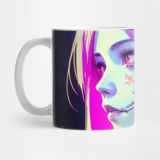 Cyberpunk Anime Skeleton Futuristic Mecha Robot Space Girl Cute Kawaii Mug